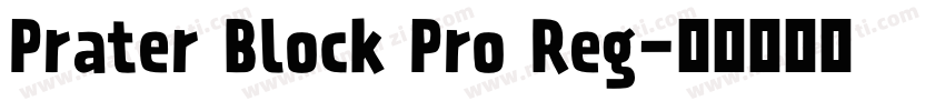 Prater Block Pro Reg字体转换